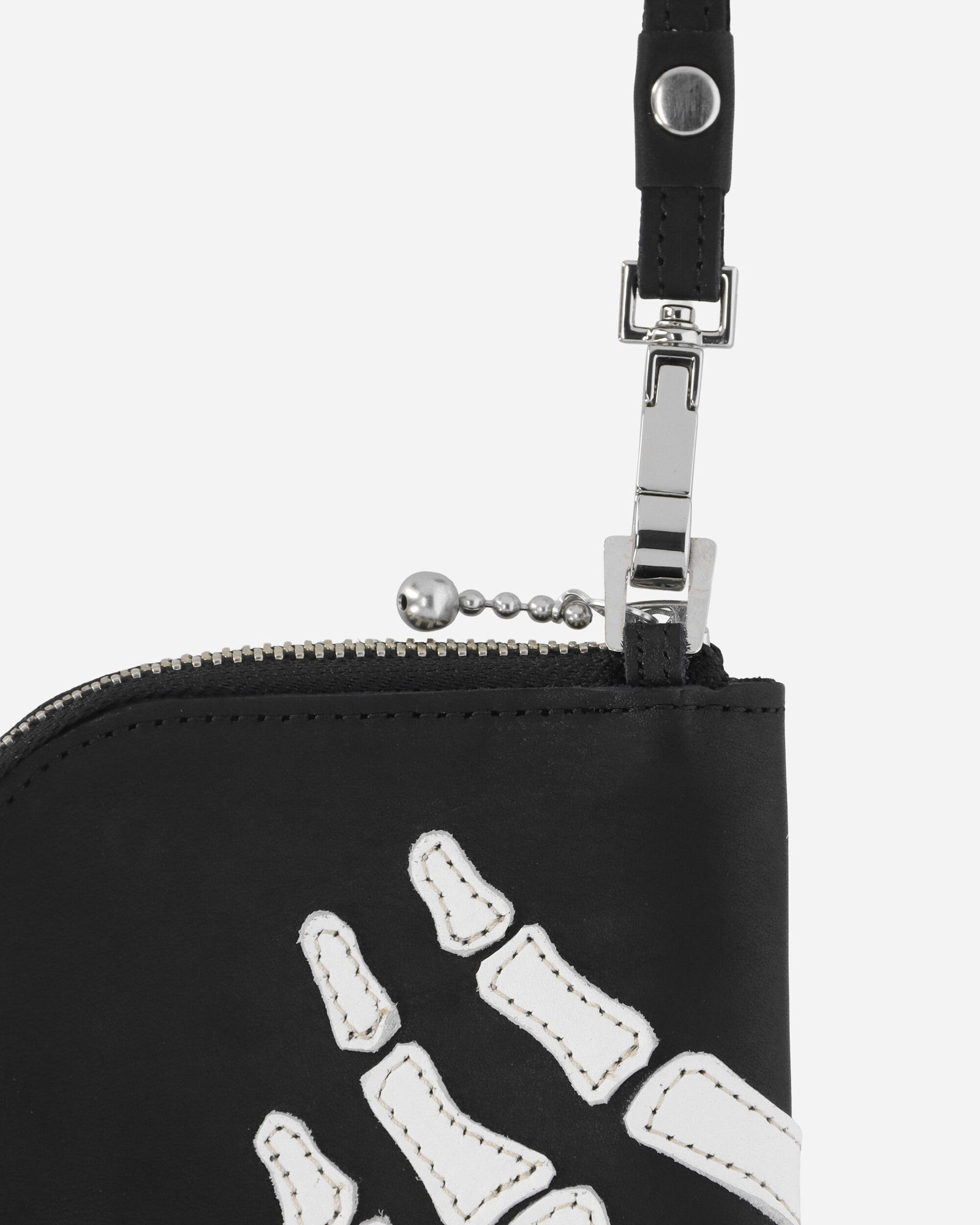 Bone Hand Zip Neck Pouch