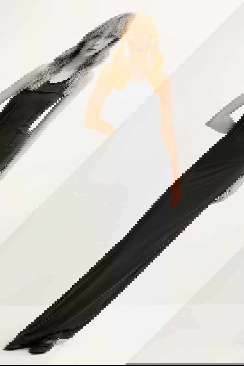 Šaty Maison Margiela MM6 Maison Margiela Cotton Fitted Maxi Dress Čierna | S62DG0048.M20108.899, 0