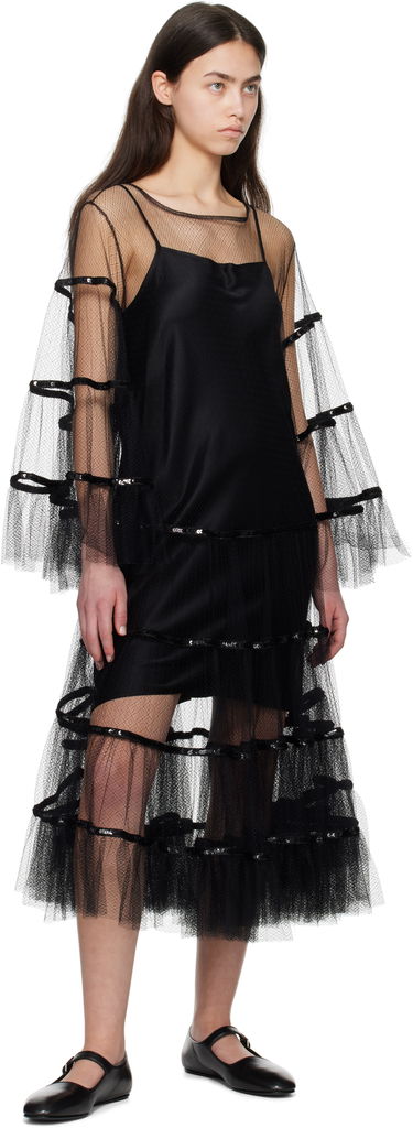 Šaty Bode Bode Swan Midi Dress Čierna | WRS25DR030, 3