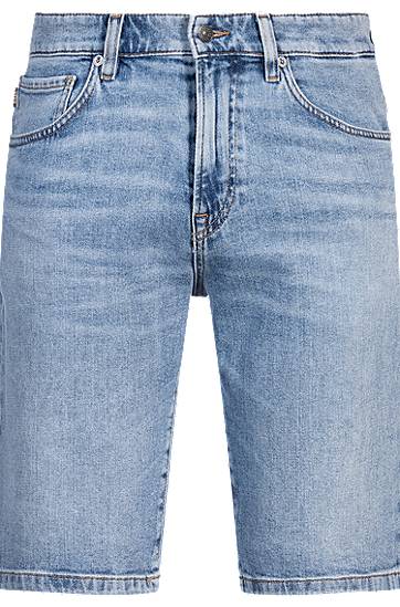 Šortky BOSS Maine Regular-Fit Comfort-Stretch Denim Shorts Modrá | 50537816, 0
