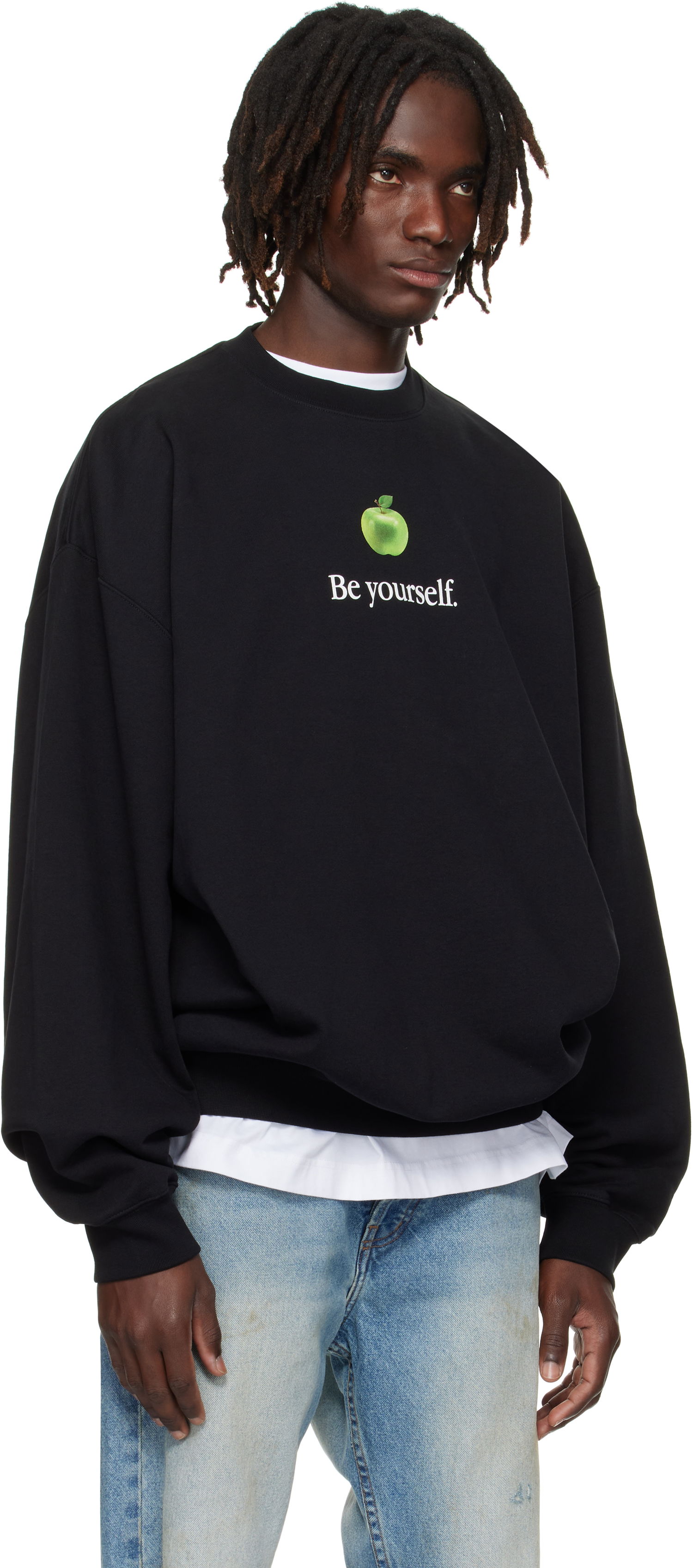 Mikina VETEMENTS VETEMENTS 'Be Yourself' Oversized Sweatshirt Čierna | UH76HD350B, 1