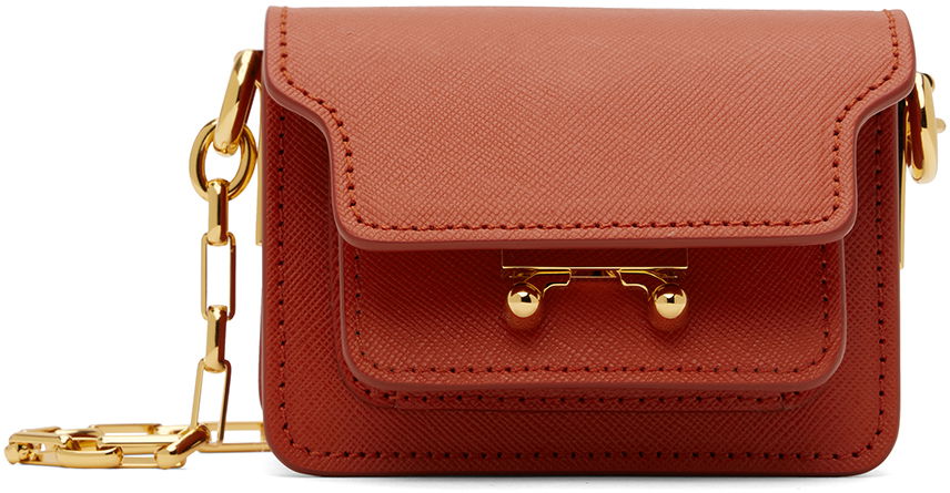 Taška cez rameno Marni Trunk Nano Chain Bag Červená | SBMP0085U0 LV520, 0