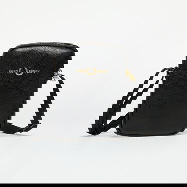 Taška cez rameno Fred Perry Leather Side Bag Čierna | L8289 102, 0