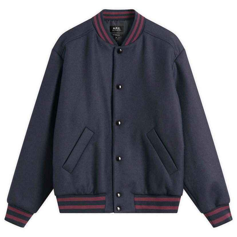 Bomber bunda A.P.C. Micky Varsity Jacket Navy | WVBEB-M02974-IAK