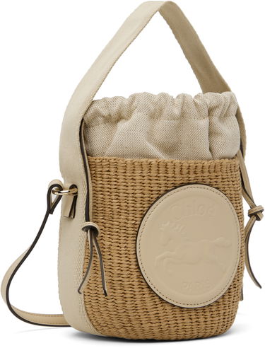 Kabelka CHLOÉ Chloé Small Horse Medal Basket Bag Béžová | CHC25SS592O82, 3
