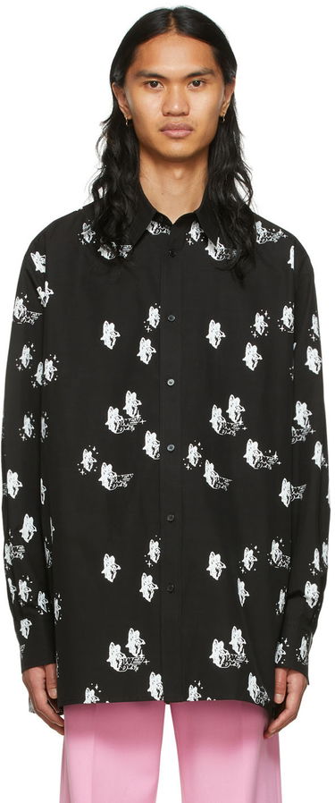 Košeľa We11done Angels Print Shirt Čierna | WD-BL1-22-213-U-BK, 0