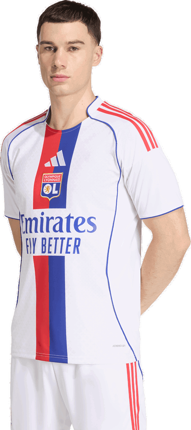Dres adidas Performance Olympique Lyonnais 25/26 Home Jersey Biela | JD1396, 4