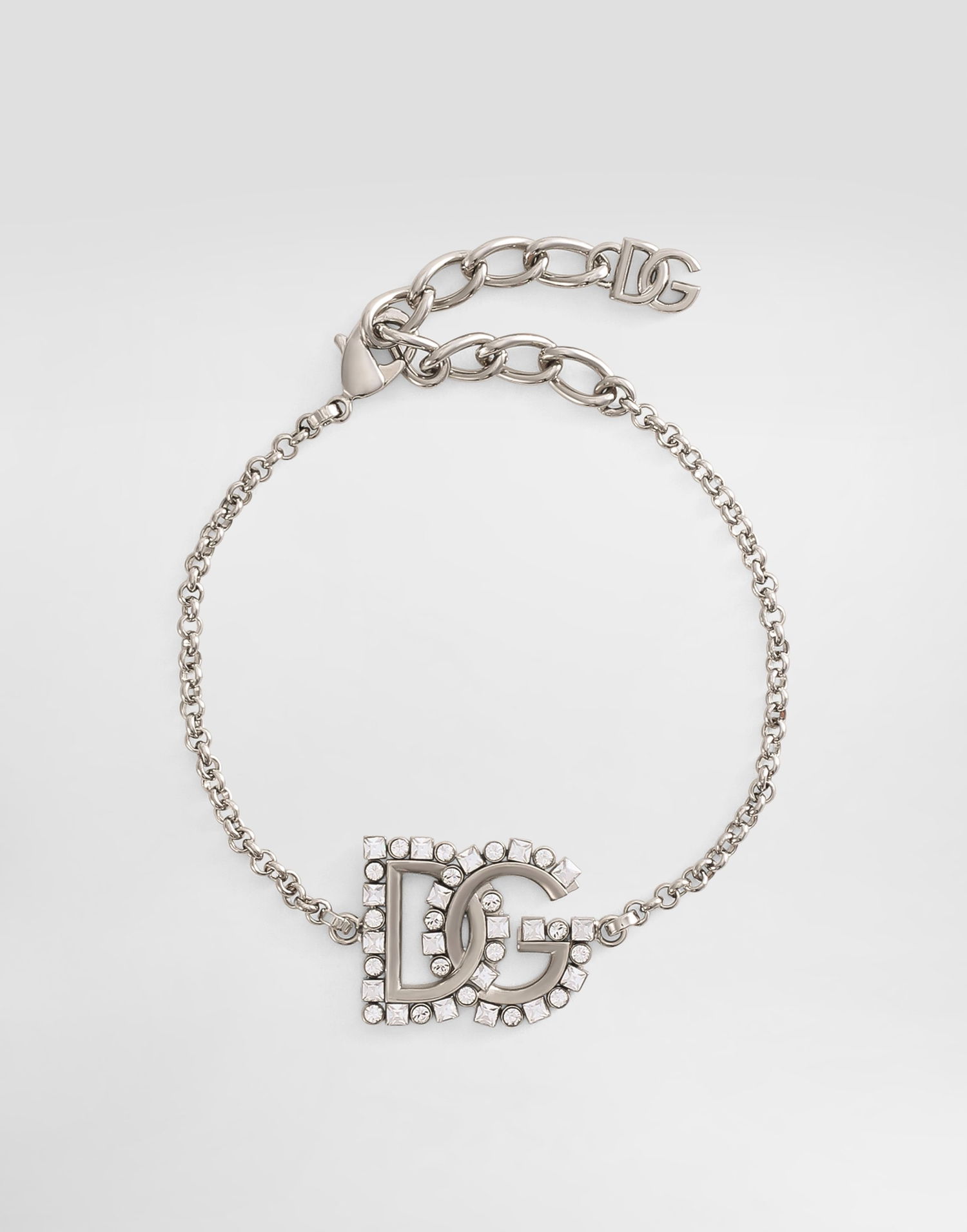 Náramok Dolce & Gabbana Silver Metal Fine Link Bracelet With Logo Metalická | WBR2L4W111187655, 0