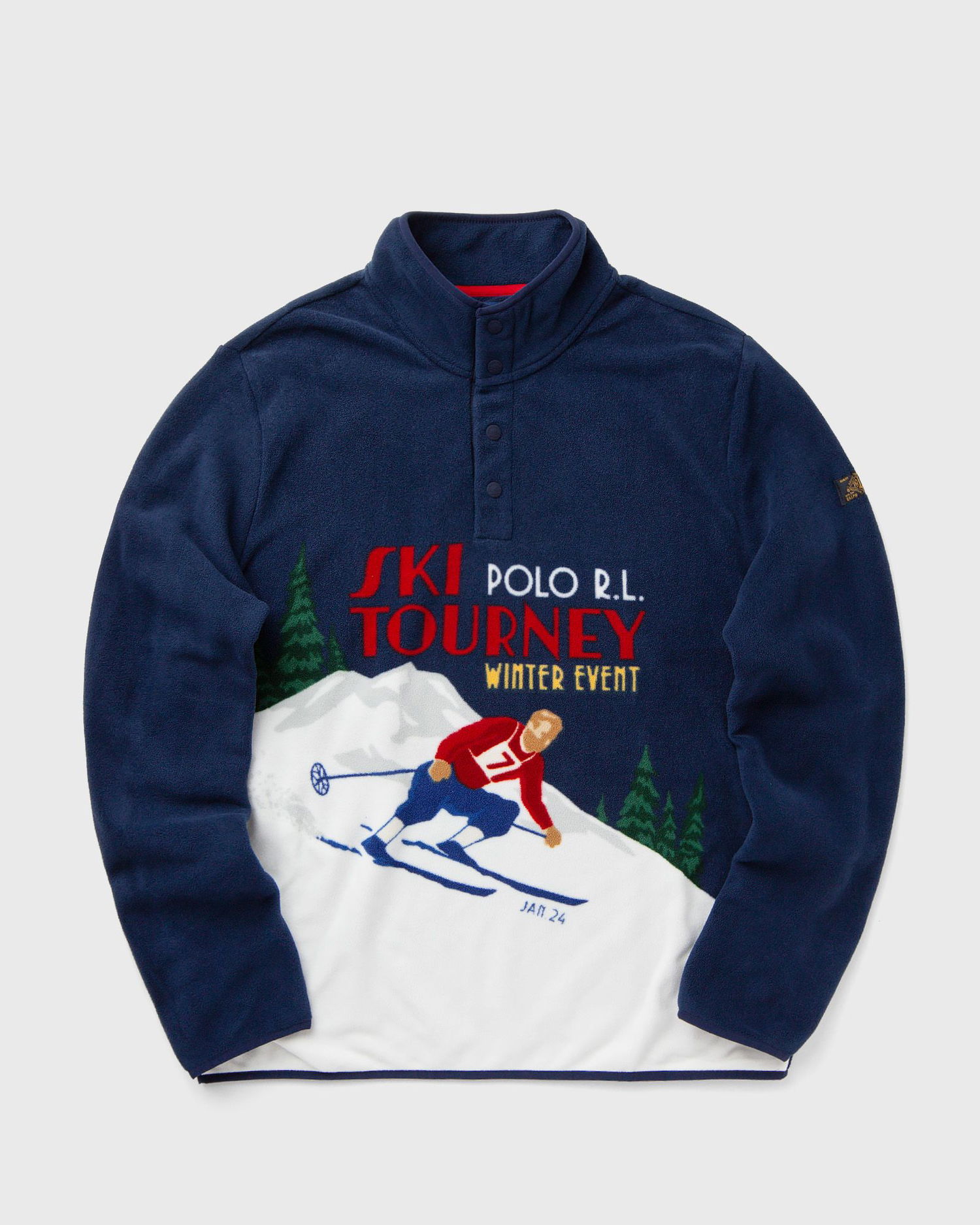 Mikina Polo by Ralph Lauren Half-Zips Sweatshirt With Print Modrá | 710952219001, 0
