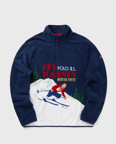 Mikina Polo by Ralph Lauren Half-Zips Sweatshirt With Print Modrá | 710952219001, 0