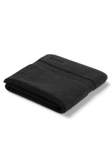 Home decor BOSS Aegean-cotton bath mat with tonal logo Čierna | -1013286