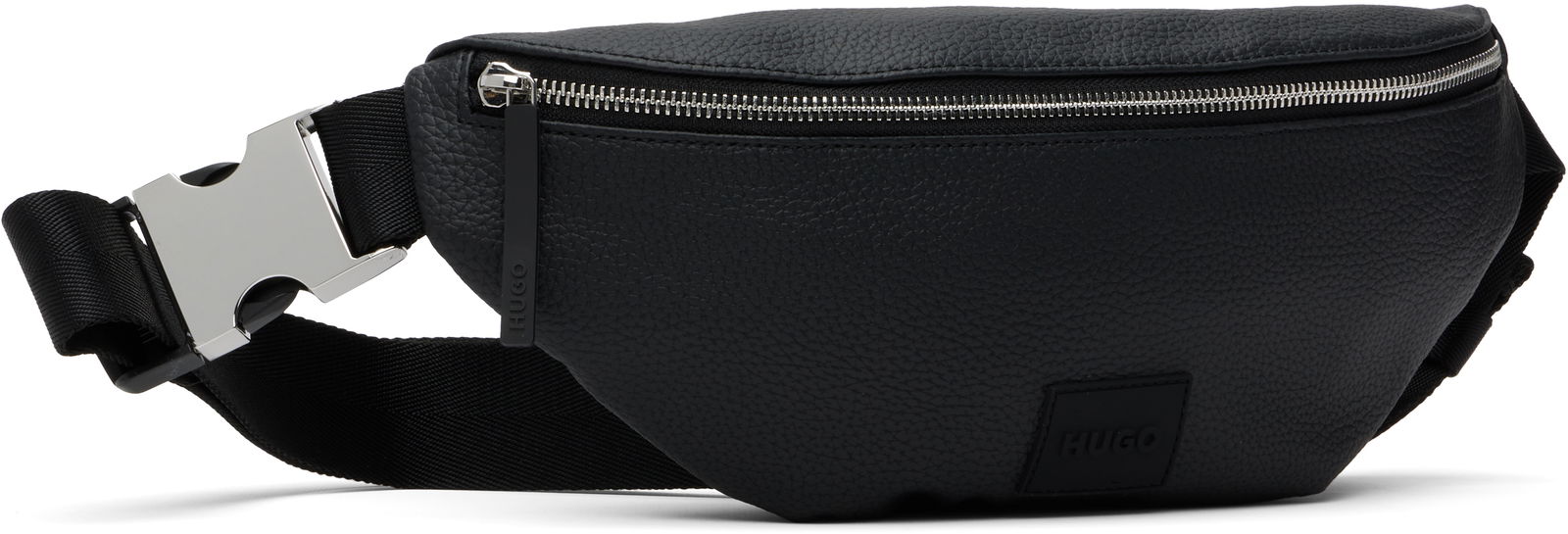 Black Leather Belt Bag
