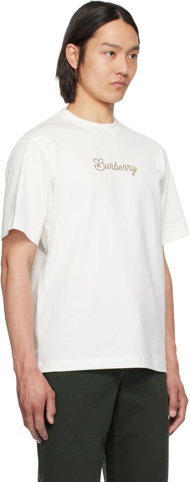 Tričko Burberry Burberry Surfer Knight Cotton T-Shirt Biela | 8109085, 1