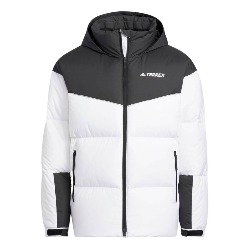 Prešívaná bunda adidas Originals Terrex Hooded Down Puffer Jacket Biela | HN2007