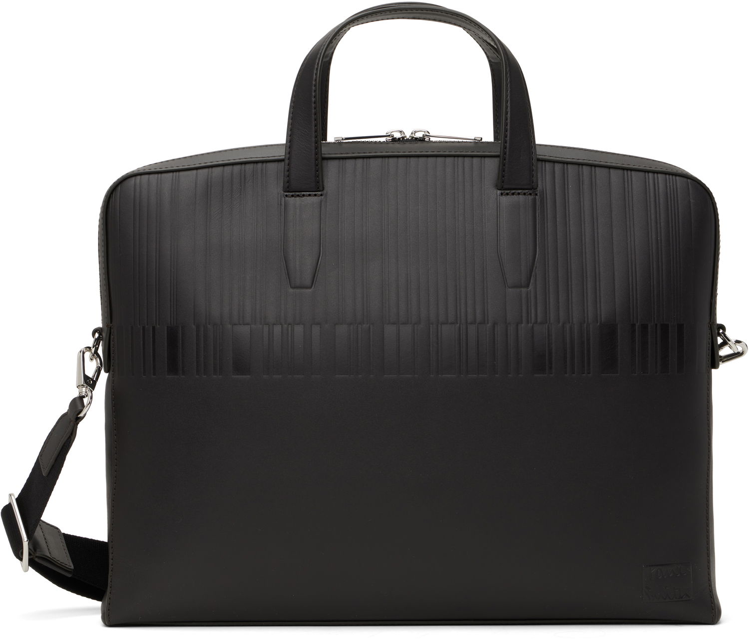 Cestovná taška Paul Smith Paul Smith Shadow Stripe Leather Briefcase Čierna | M1A-8023-PEMBOS-69, 0