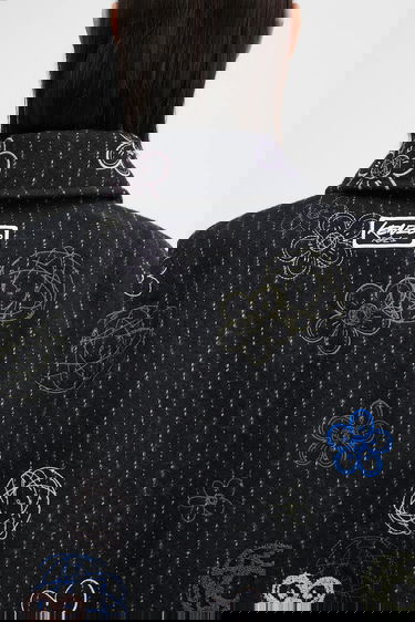 Bomber bunda KENZO Futura Embroidered Textured Bomber Jacket Čierna | FF62BL2409GM, 5