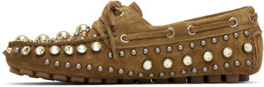 Tenisky a topánky Valentino Valentino Garavani Mixed Studs Boat Shoes Hnedá | 7W2S0MQ2REW, 2