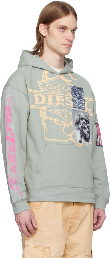 Mikina Diesel S-Baxt-Hood-R1 Graphic Hoodie Zelené | A16171-0BMBJ-9DU, 1
