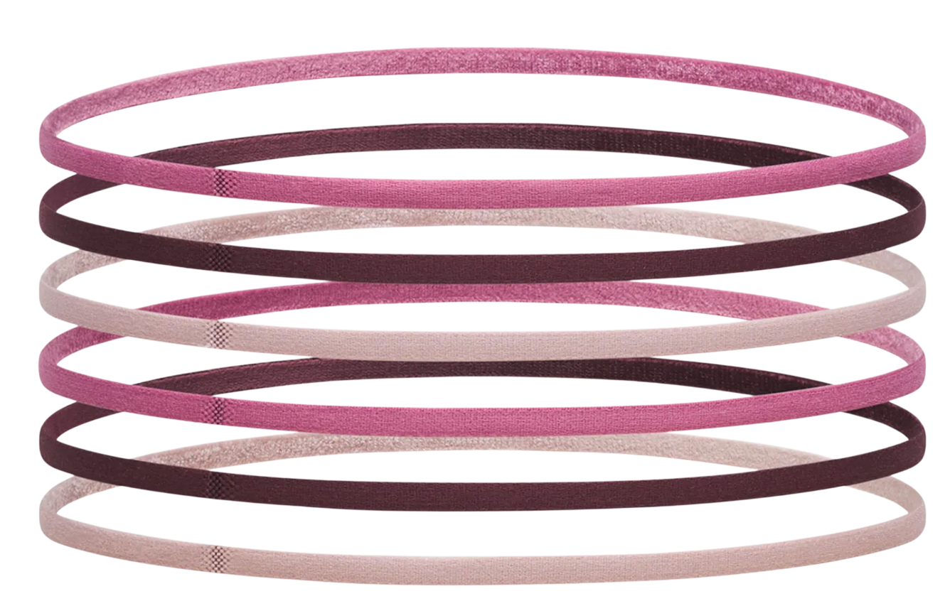 Doplnky Under Armour Mini Elastic 6PK Headbands Vínová | 1389933-659, 1