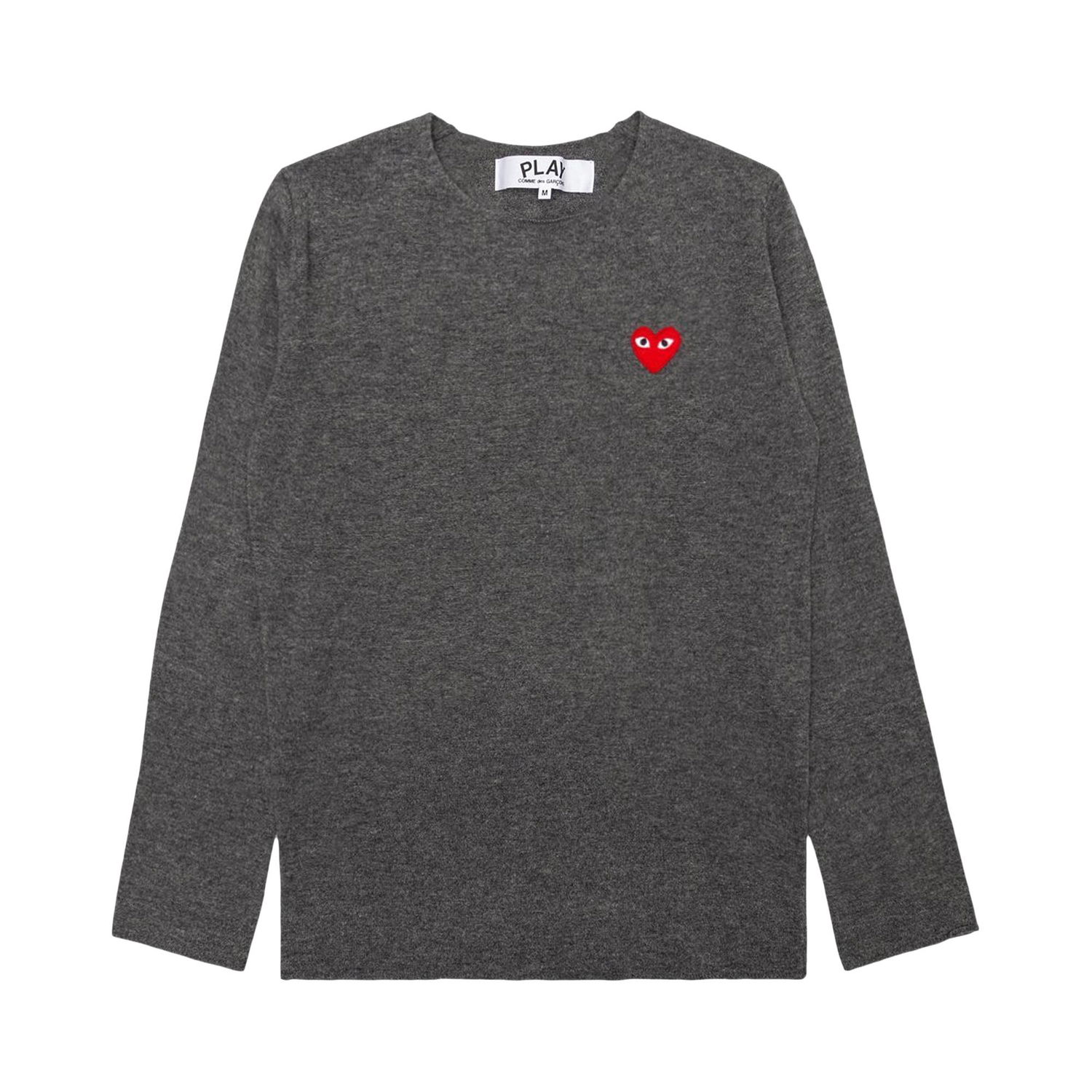 Sveter Comme des Garçons PLAY Red Heart Crewneck Šedá | AZ N068 051 3, 1