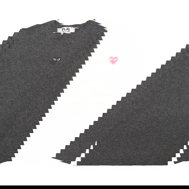 Sveter Comme des Garçons PLAY Red Heart Crewneck Šedá | AZ N068 051 3, 1