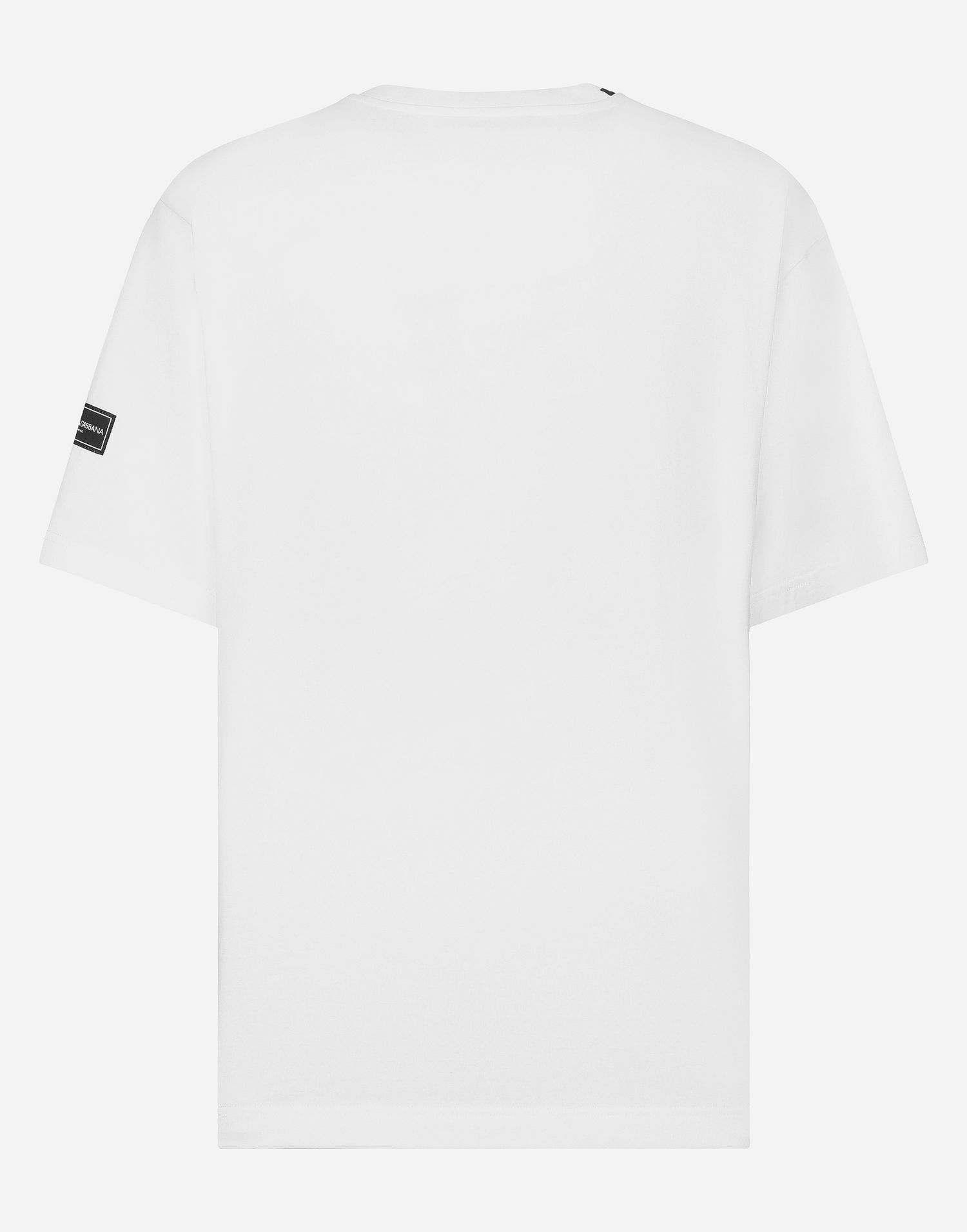 Tričko Dolce & Gabbana Short-sleeved T-shirt With Dg Logo Patch Biela | G8PN9ZG7M2FW0800, 1