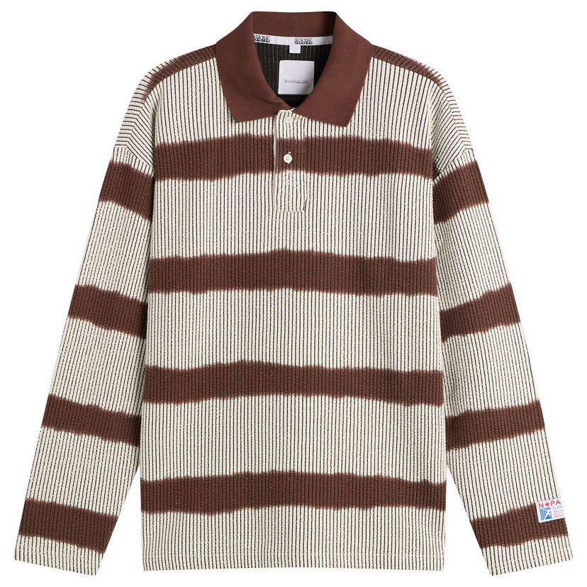 Polo tričko Napapijri Martine Rose Long Sleeve Ribbed Wavy Stripe Polo Rôznofarebný | NP0A4FPH-L64