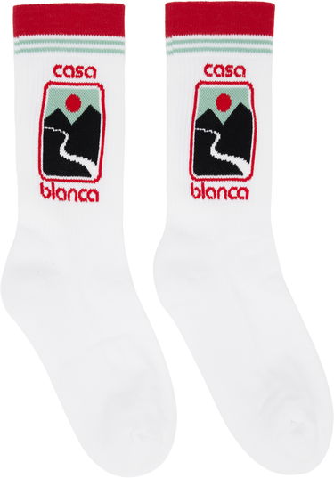 Ponožky Casablanca Casablanca Sunset Valley Socks Biela | APF25-ACC-010-03, 0