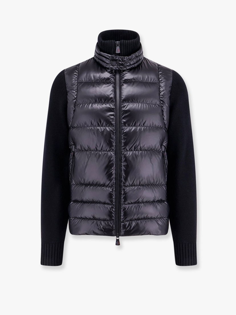 Prešívaná bunda Moncler Hybrid Down & Knit Jacket Čierna | 0979B00011M1122999