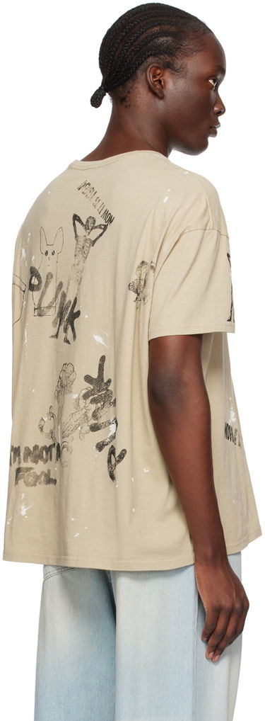 Tričko R13 R13 Relaxed Graphic T-Shirt Béžová | R13MK141-001UU, 2