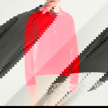 Polo tričko Jacquemus Jacquemus Knitted Polo, Size Large Červená | 25HSWM00609AK00276-470, 2