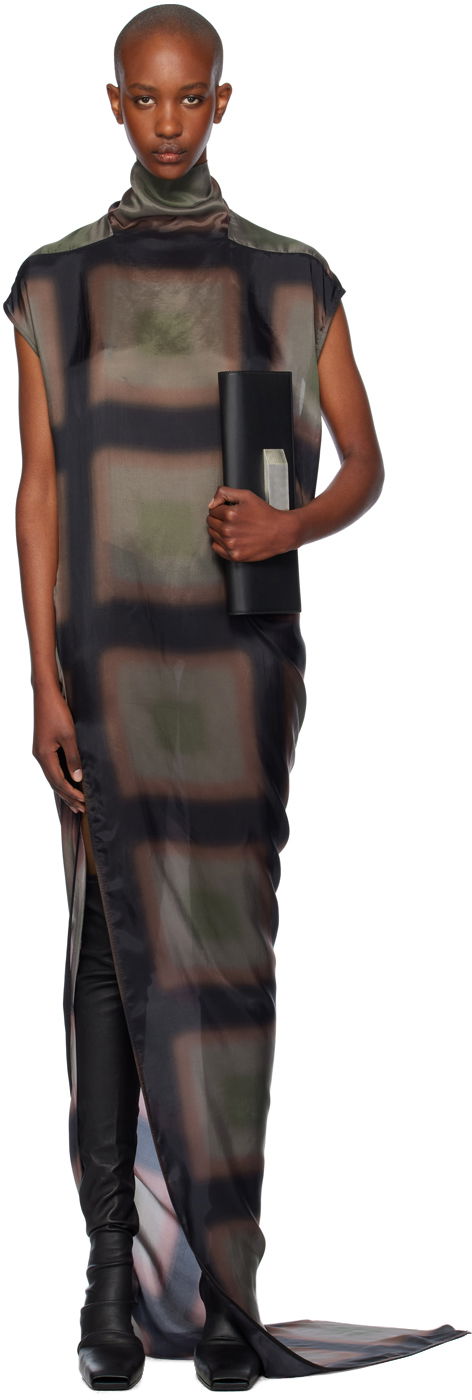 Šaty Rick Owens Porterville Edfu T Maxi Dress Hnedá | RP02D3503 JP1, 0