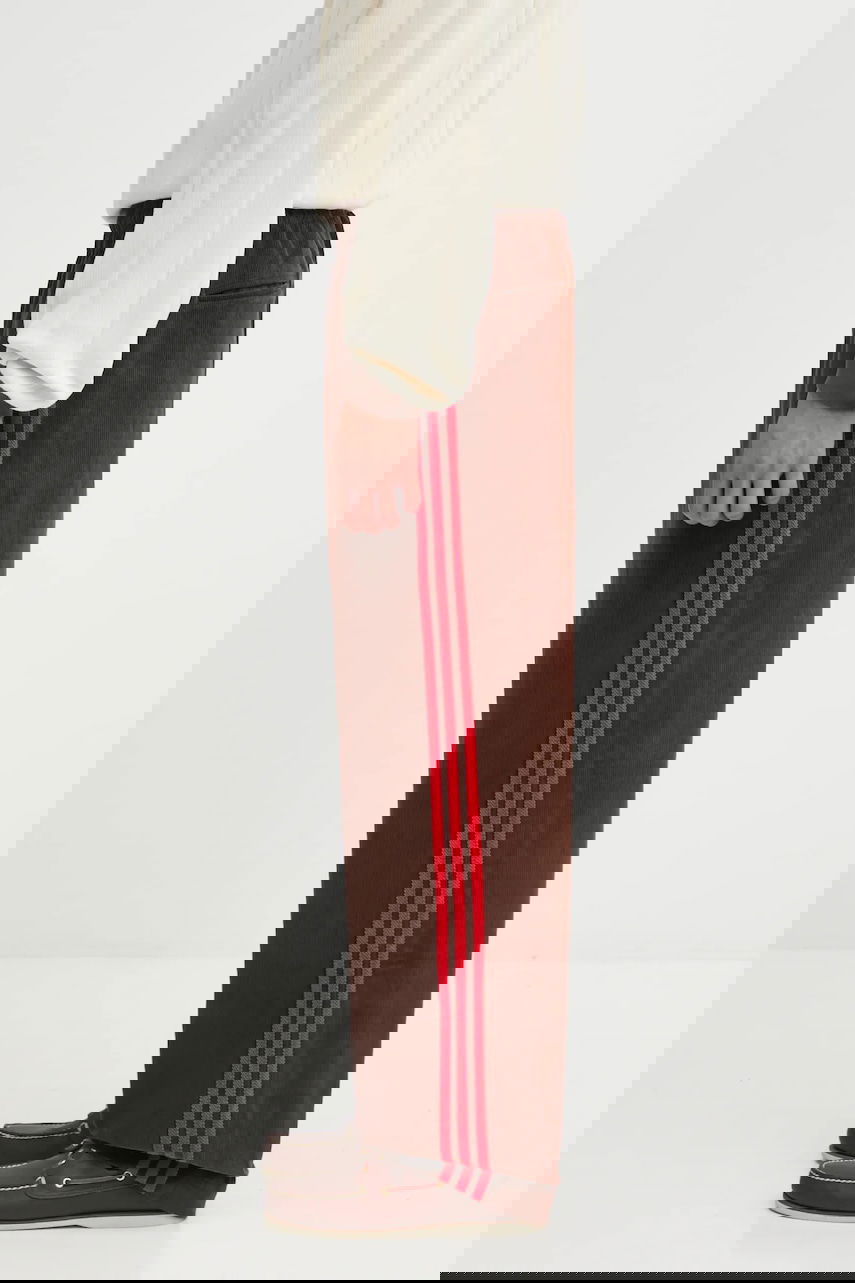 Tepláky adidas Originals Originals Cord Wide-Leg Pants with Red Side Stripes Hnedá | JX3108, 0