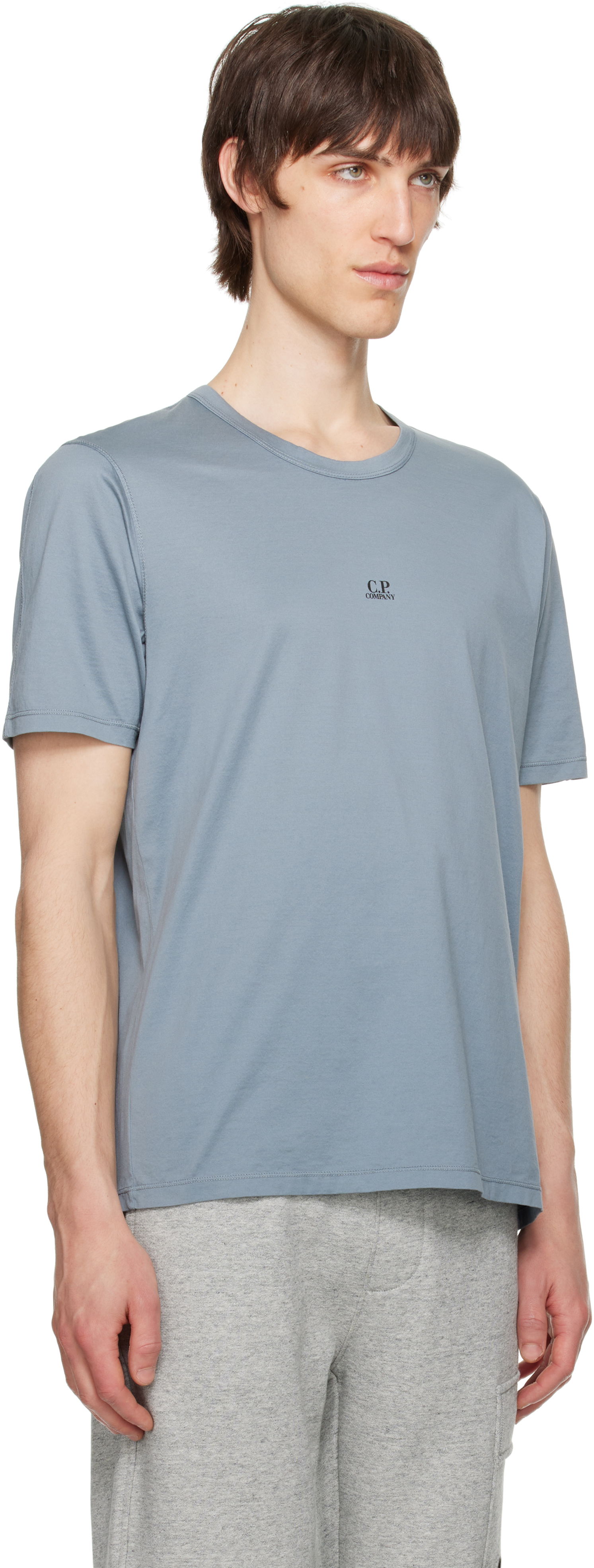 Tričko C.P. Company C.P. Company Mercerized Jersey Logo T-Shirt Modrá | 18CMTS088A-006374G, 1