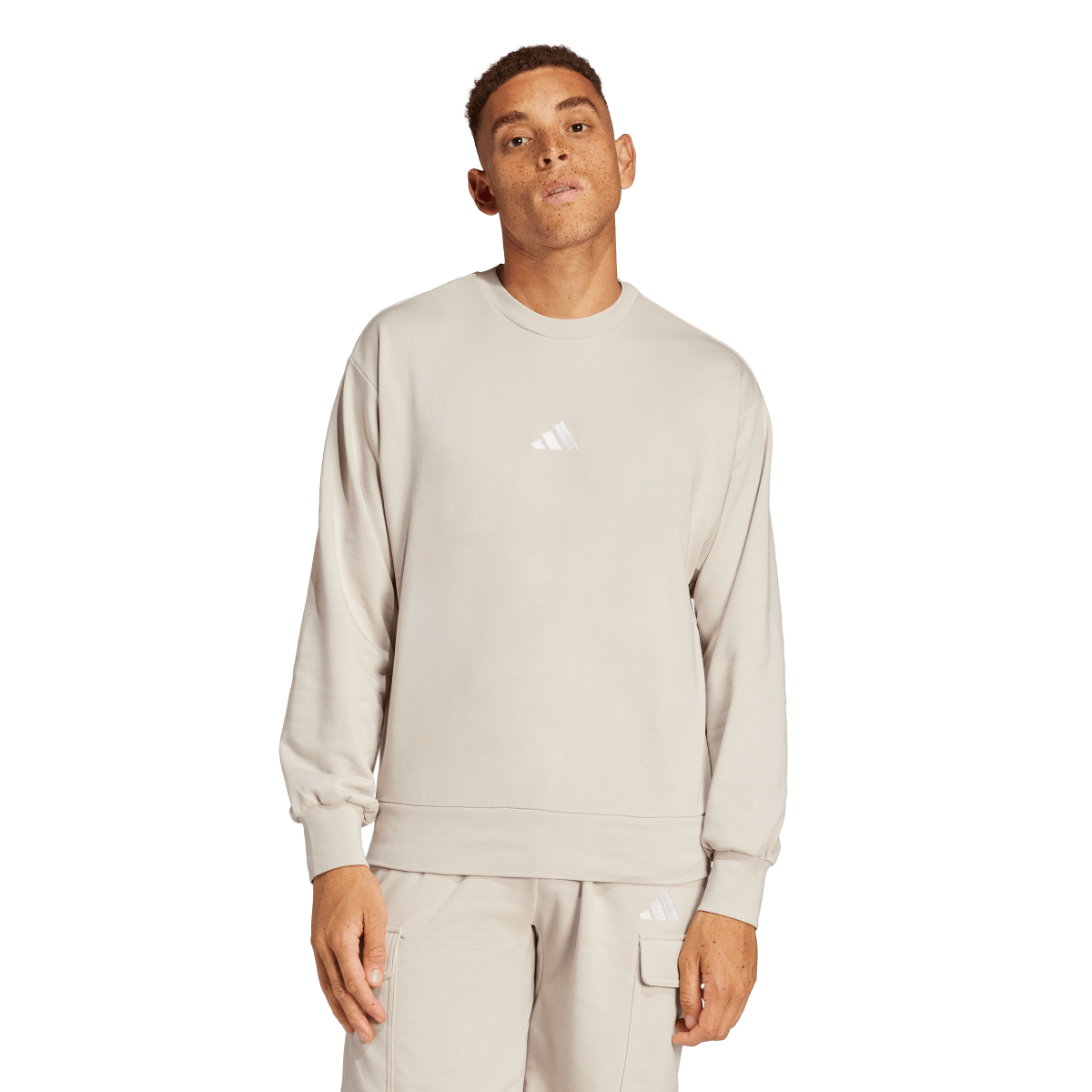 Mikina adidas Originals Feelcozy Crewneck Sweatshirt Béžová | IN6087, 0