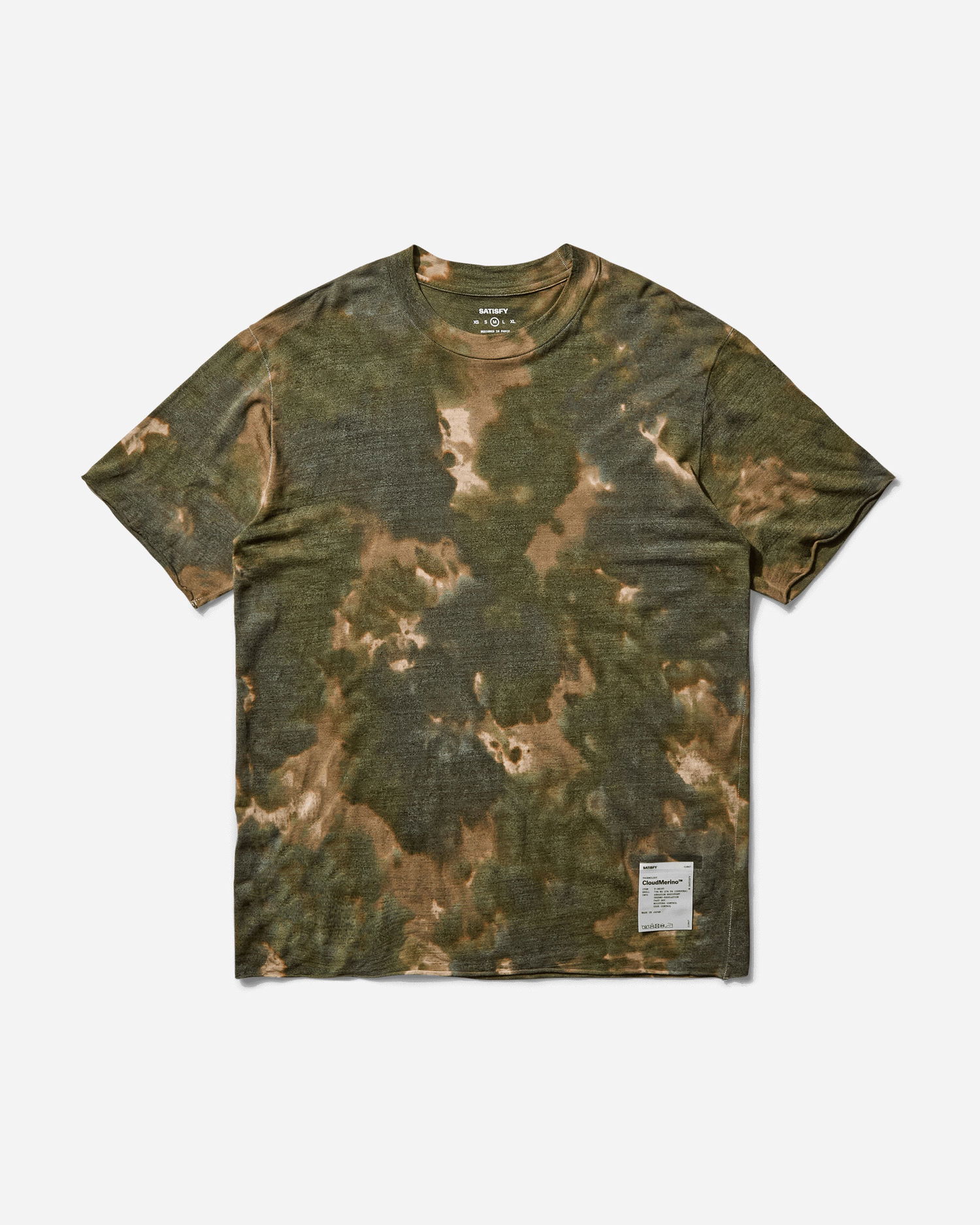 Tričko Satisfy CloudMerino Batik T-Shirt Zelené | 11047 BMO, 1
