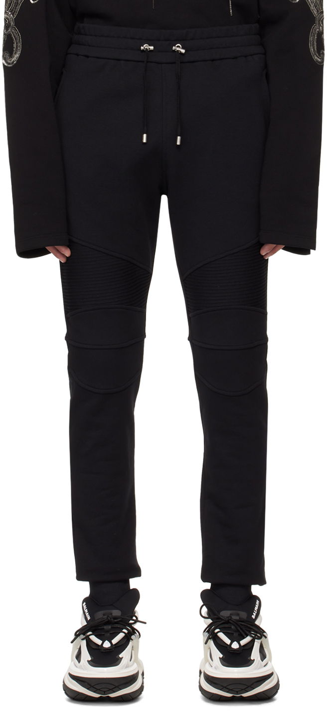 Tepláky Balmain Flocked Sweatpants Čierna | CH1OB000BB04