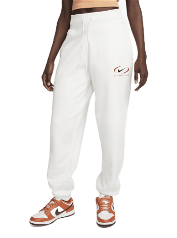 Nike Dámské volné kalhoty Sportswear Phoenix Fleece s vysokým pasem - Bílá FN7716-133