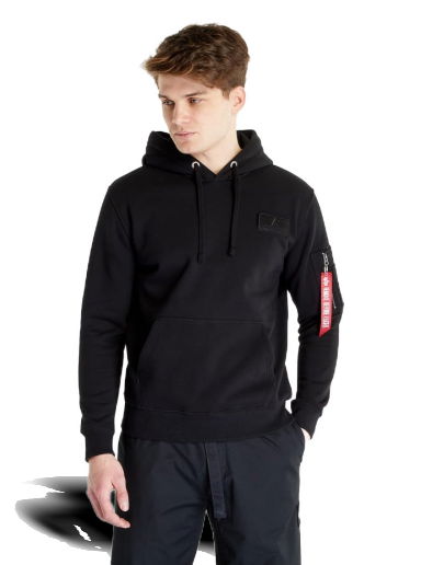 Mikina Alpha Industries Red Stripe Hoody Čierna | 178314-03