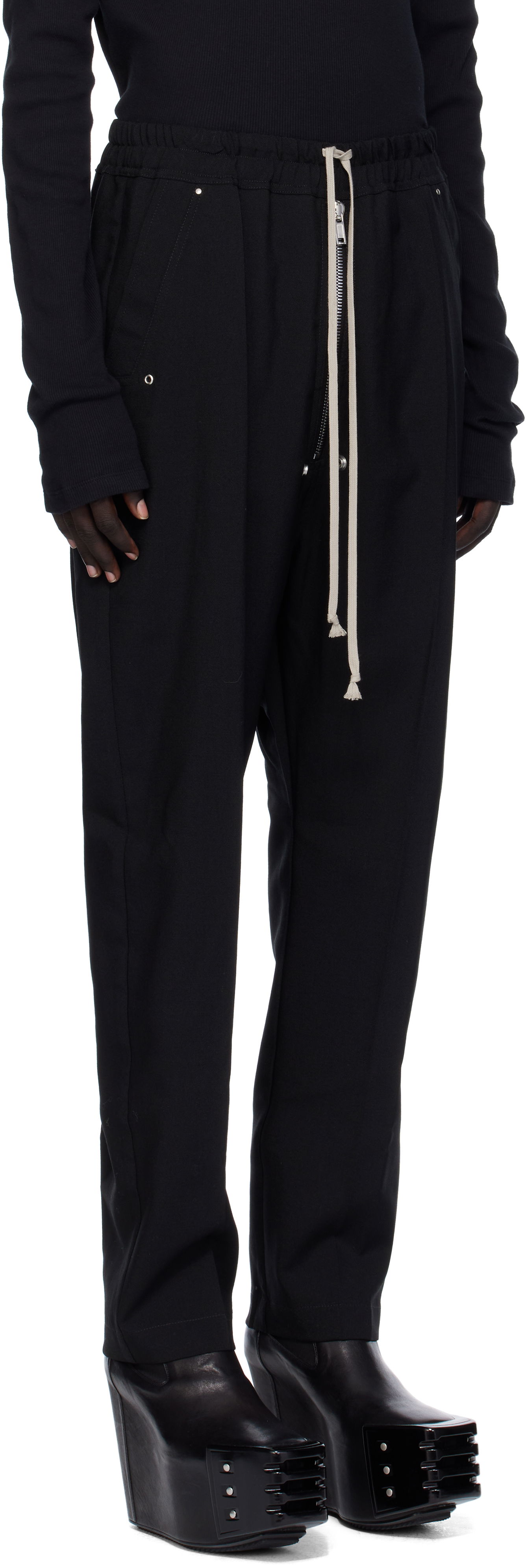 Nohavice Rick Owens Rick Owens Concordians Bela Trousers Čierna | RU02E1361 WGP, 1