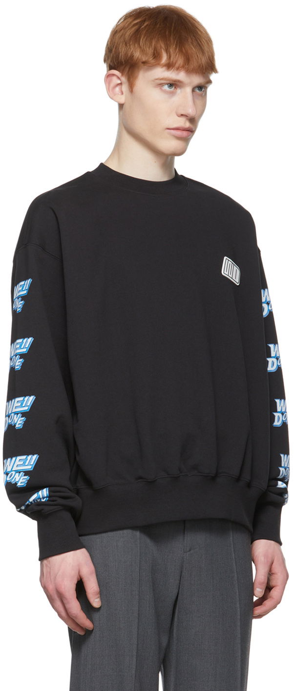 Sveter We11done We11done Logo-Print Sweatshirt Čierna | WD-TS1-22-693-U-BK, 1