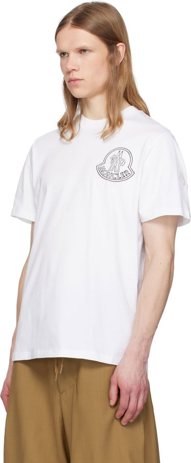 Tričko Moncler Moncler Archivio Creativo T-Shirt Biela | K10918C0005689AJS, 3