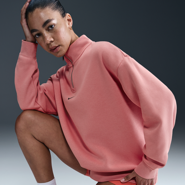 Mikina Nike Sportswear Fleece Quarter-Zip Top Ružová | HV6071-618, 1