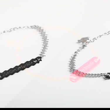 Náramok Palm Angels Logo Plate Bracelet Silver/ Red Universal Metalická | PMOA052S25MAT0017225, 0