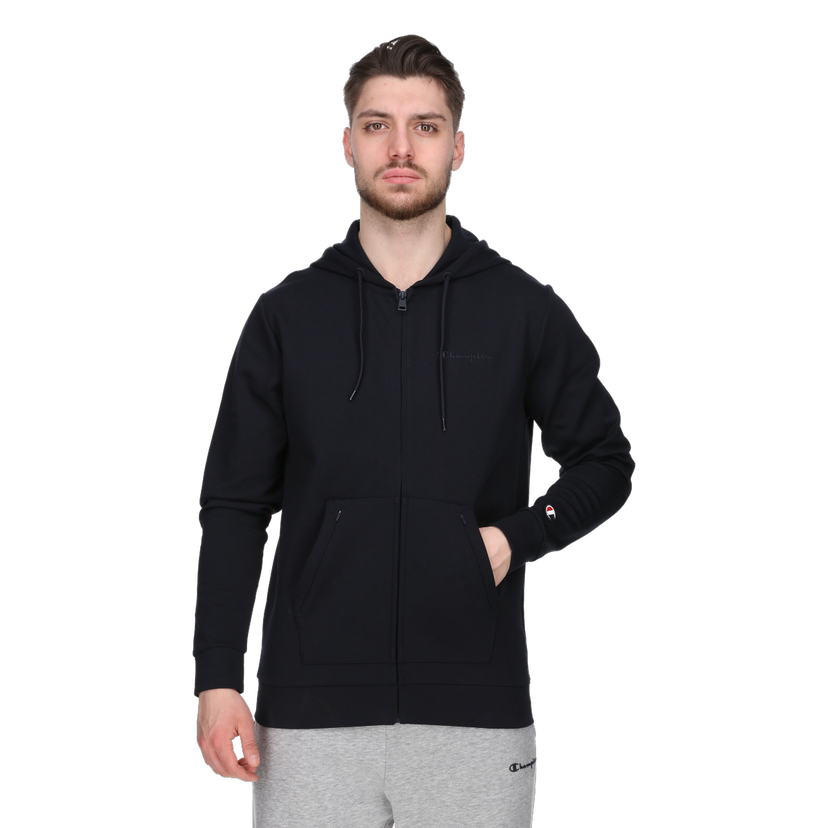 Mikina Champion Hooded Full Zip Sweatshirt Čierna | 221535-BS501