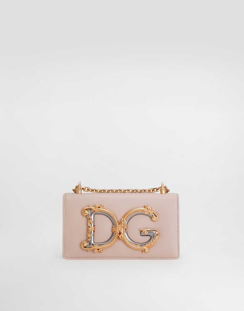Taška cez rameno Dolce & Gabbana Dg Girls Calfskin Leather Phone Bag Onesize Béžová | BI1416AW07080412