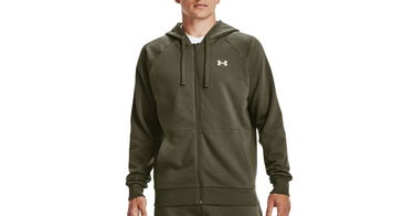 Mikina Under Armour Rival Cotton Full-Zip Hoodie Zelené | 1357106-390, 1
