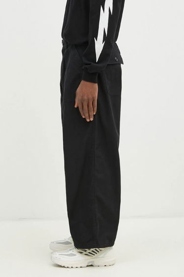 Cargo nohavice Neighborhood NEIGHBORHOOD Cotton Pleated Trousers Čierna | 242AQNH.PTM02, 1