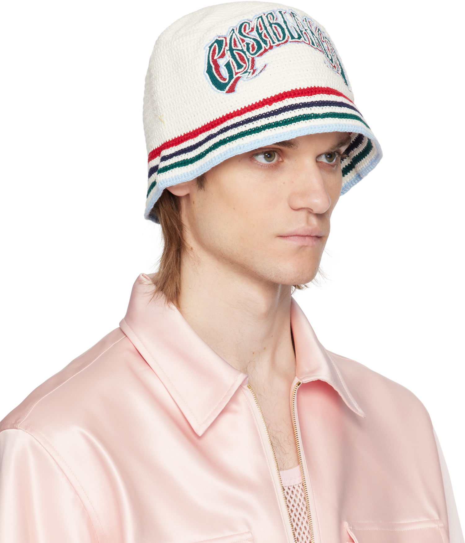 Klobúk Casablanca Casablanca Gothic Crochet Bucket Hat Biela | AS25-HAT-078-01, 1