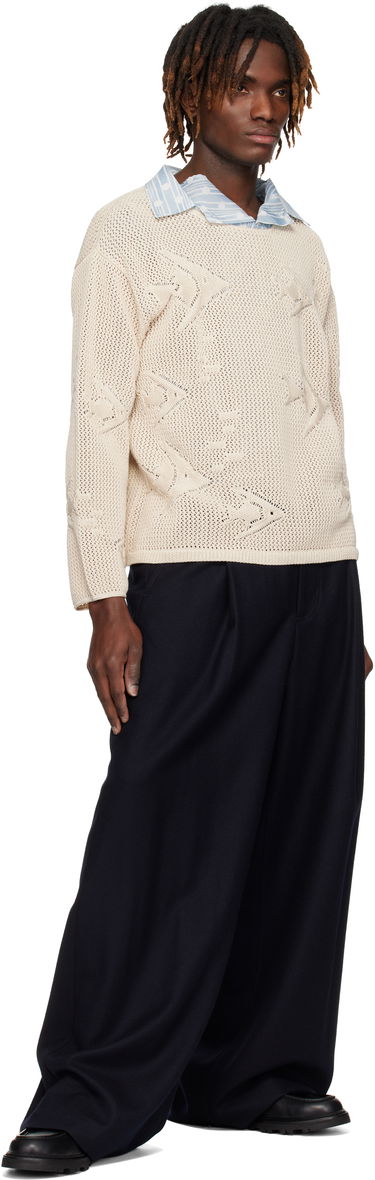 Sveter Bode Bode Angel Fish Knit Sweater Béžová | MRS25KT056, 3